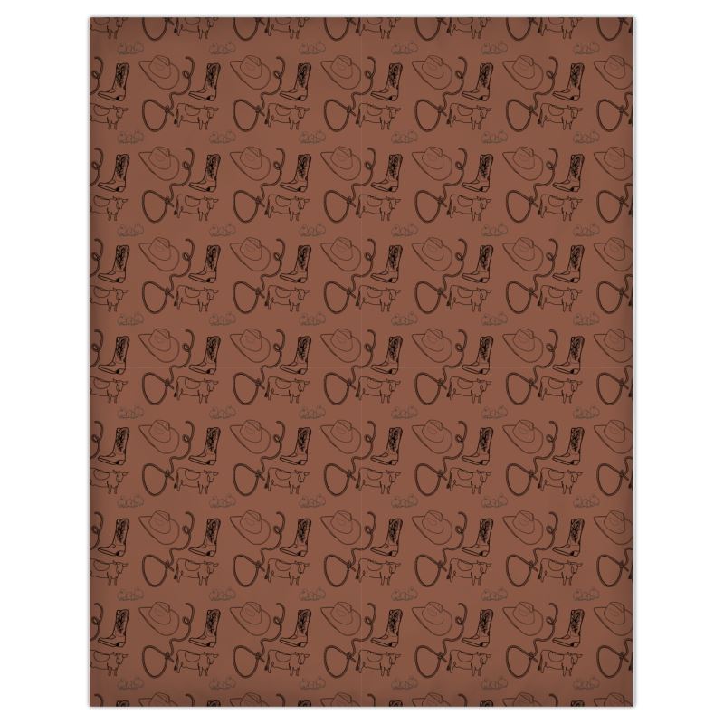 Brown Cowpoke Duvet Cover