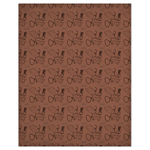 Brown Cowpoke Duvet Cover