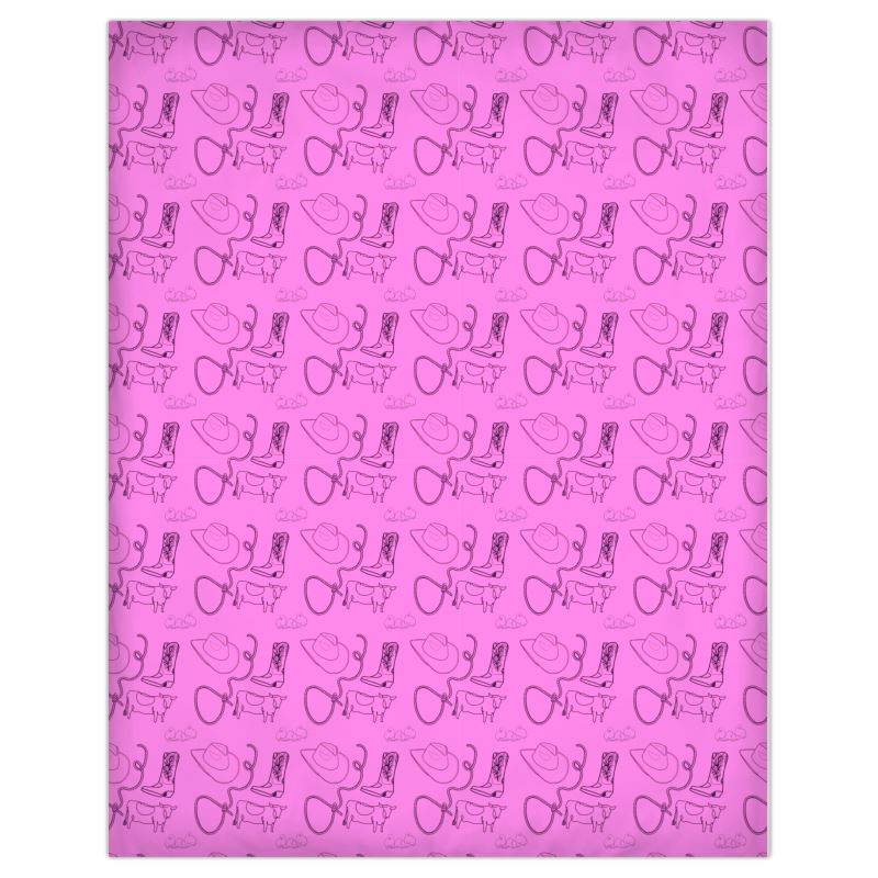 Pink Cowpoke Duvet Cover