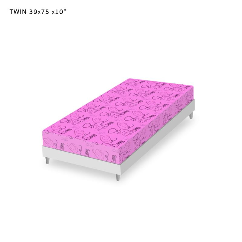 Pink Cowpoke Fitted Sheet