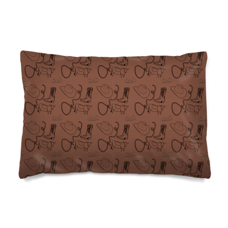 Brown Cowpoke Fitted Sheet Set