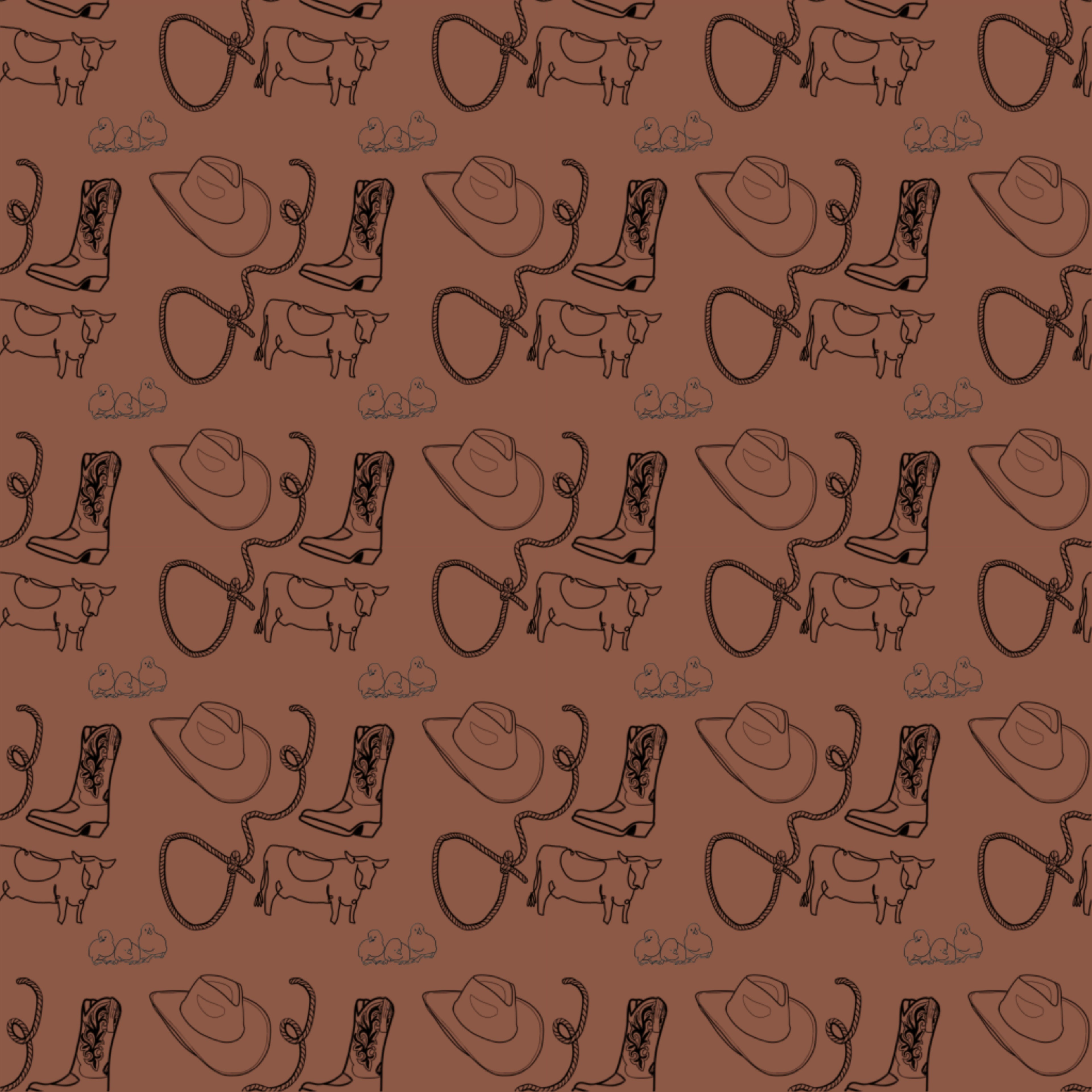 Brown Cowpoke Fitted Sheets