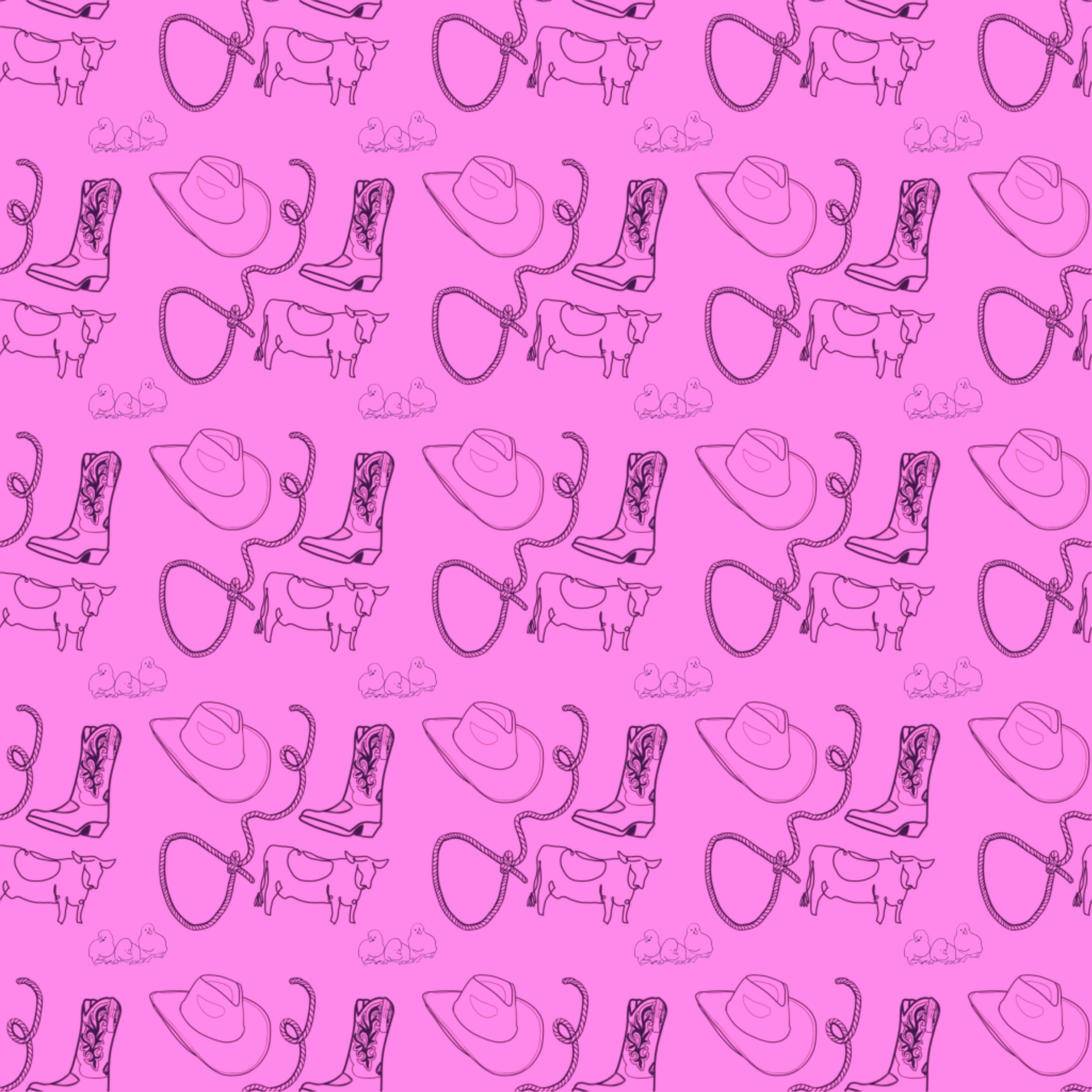 Pink Cowpoke Duvet Cover