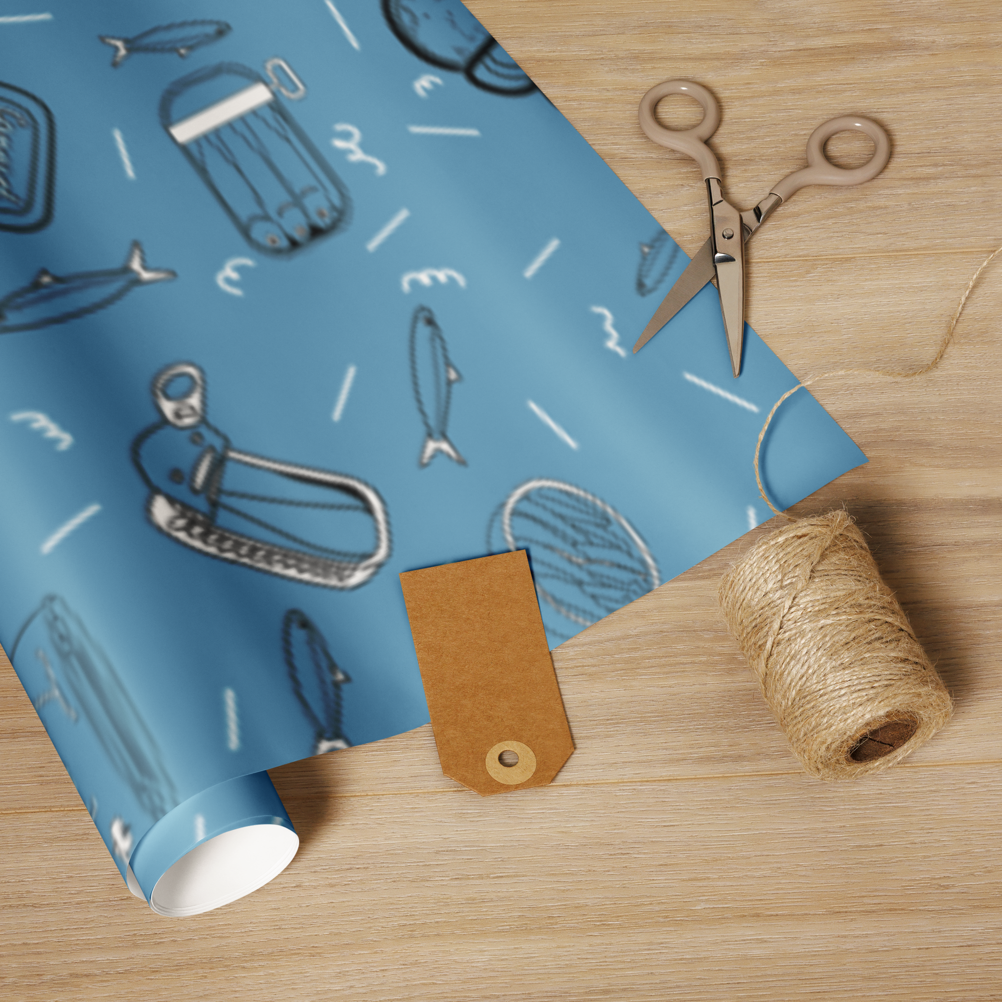 Tinned Fish Gift Wrapping Paper