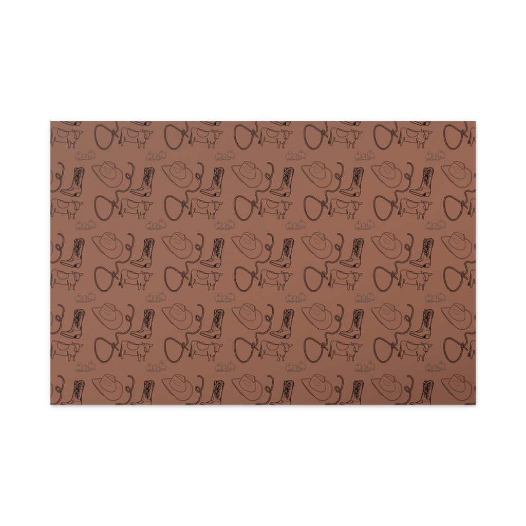 Brown Cowpoke Gift Wrapping Paper