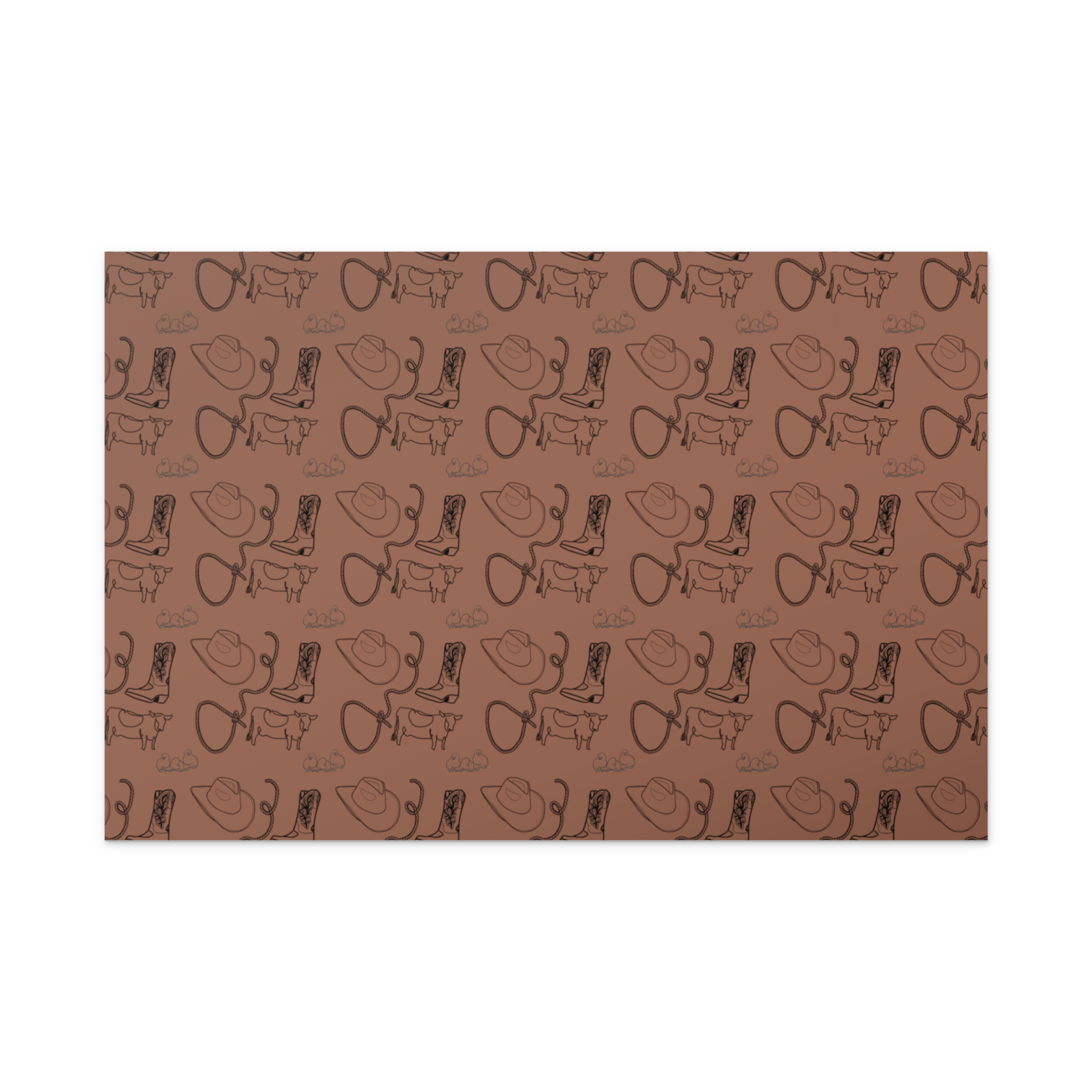 Brown Cowpoke Gift Wrapping Paper