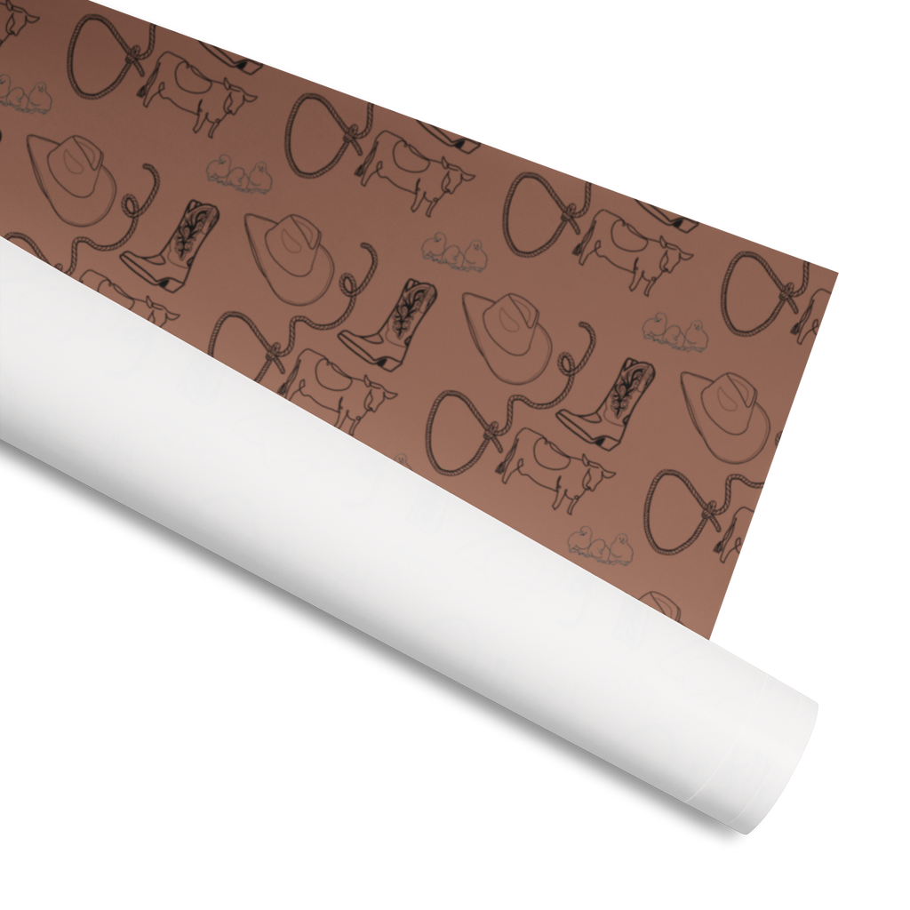 Brown Cowpoke Gift Wrapping Paper