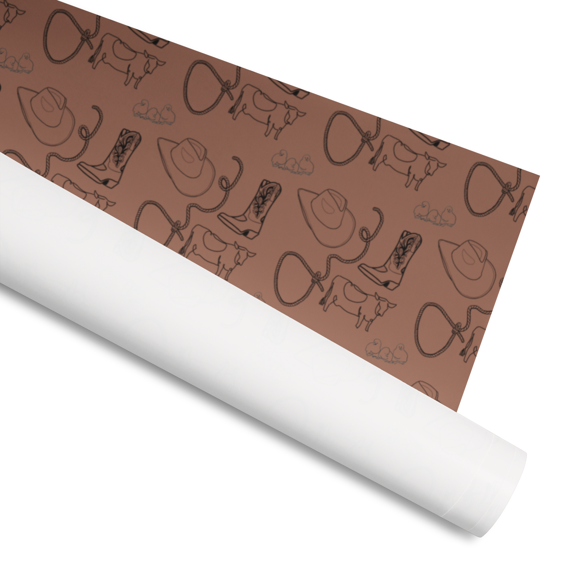 Brown Cowpoke Gift Wrapping Paper