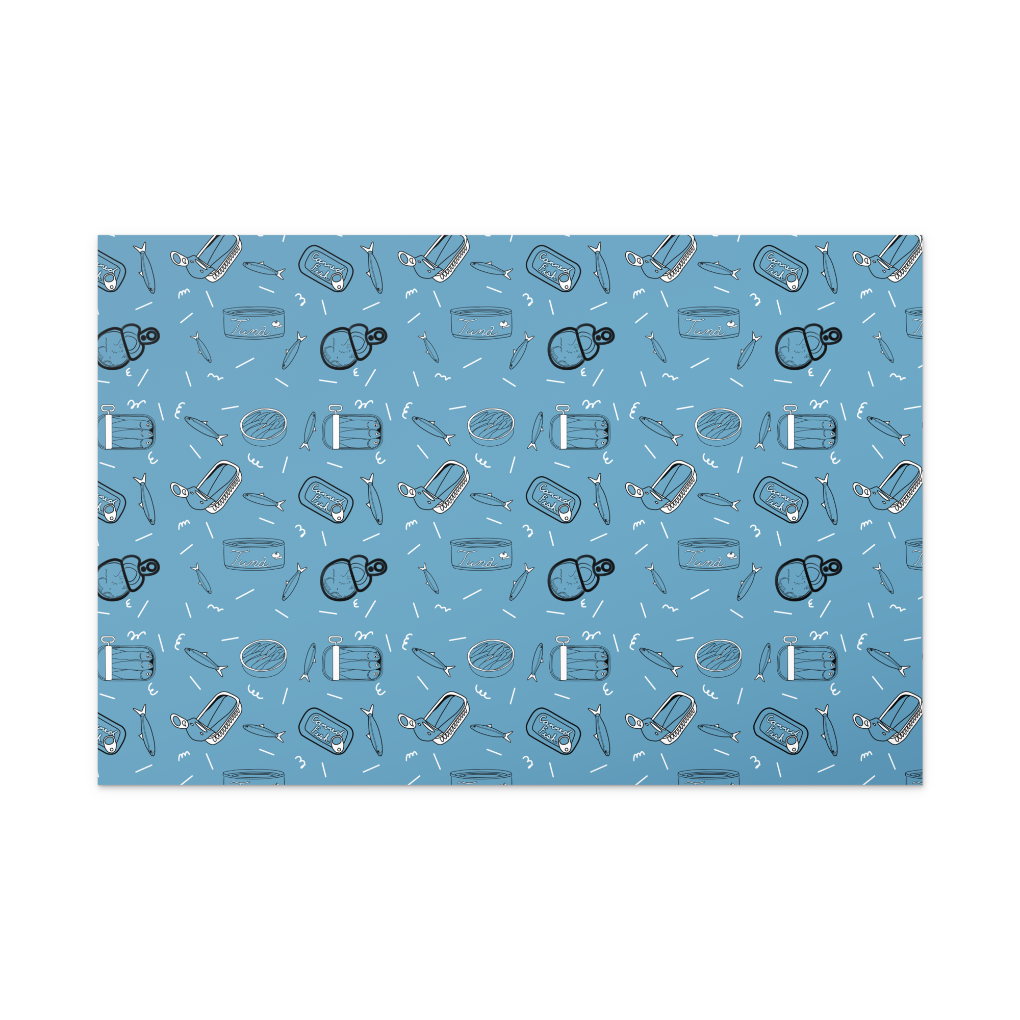 Tinned Fish Gift Wrapping Paper